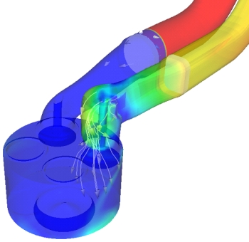 Combustion Chamber with Intake Ports 3D CFD Simulation